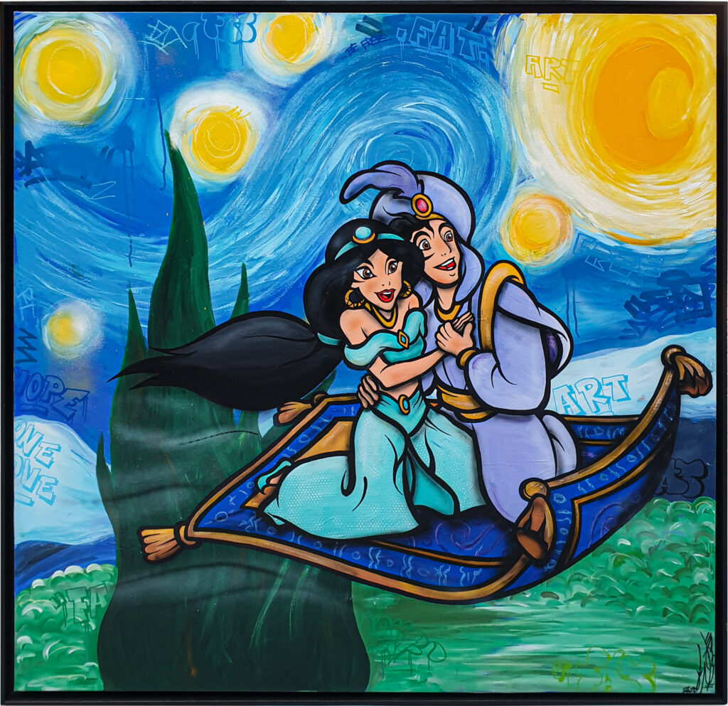 Aladdin X Jasmine in the starry night - Fat