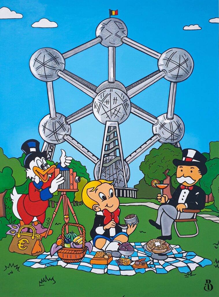 The Dream Team - Scrooge / Picsou, Mr Monopoly and Richie Rich in Brussels, 2022 Belart Collective