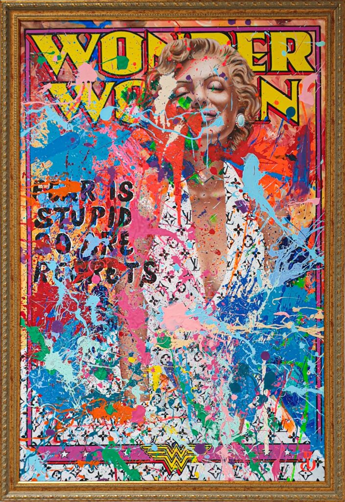 Marilyn Monroe - Wonder Marilyn in her Louis Vuitton dress, 2022 Belart Collective