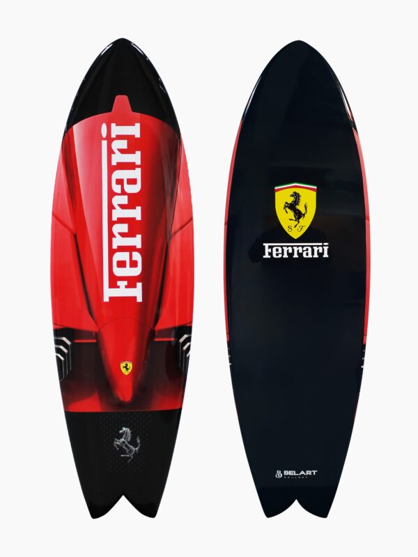Red Ferrari Surfboard, 2022 Belart Collective