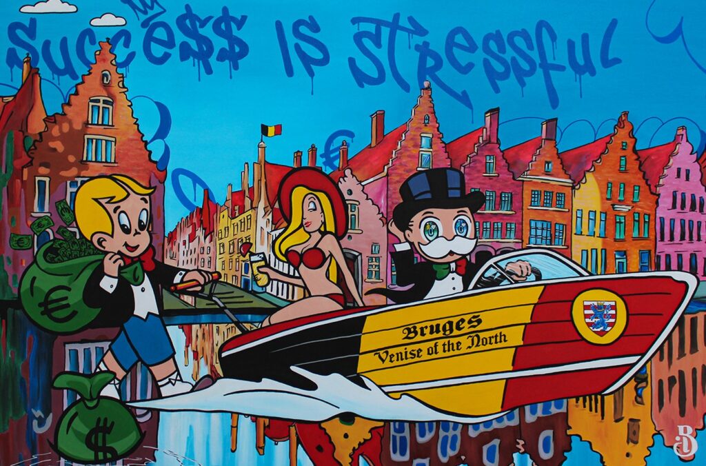 Success is Stressful - Mr. Monopoly & Richie Rich in Bruges, 2022 Belart Collective