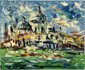 Lungo il canale olio su tela, 2023 Antonino Puliafico