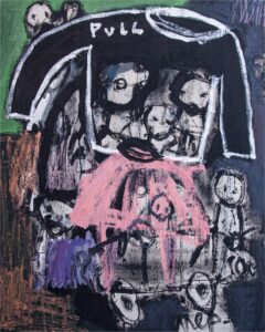 La tête dans un pull en marche arrière, 2023 Nep-