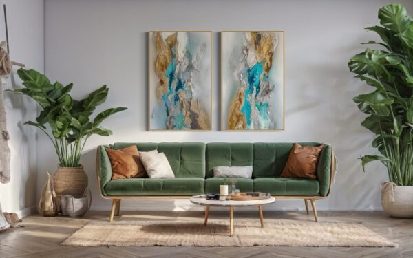Tidal Poetry diptych - framed - Afbeelding 8