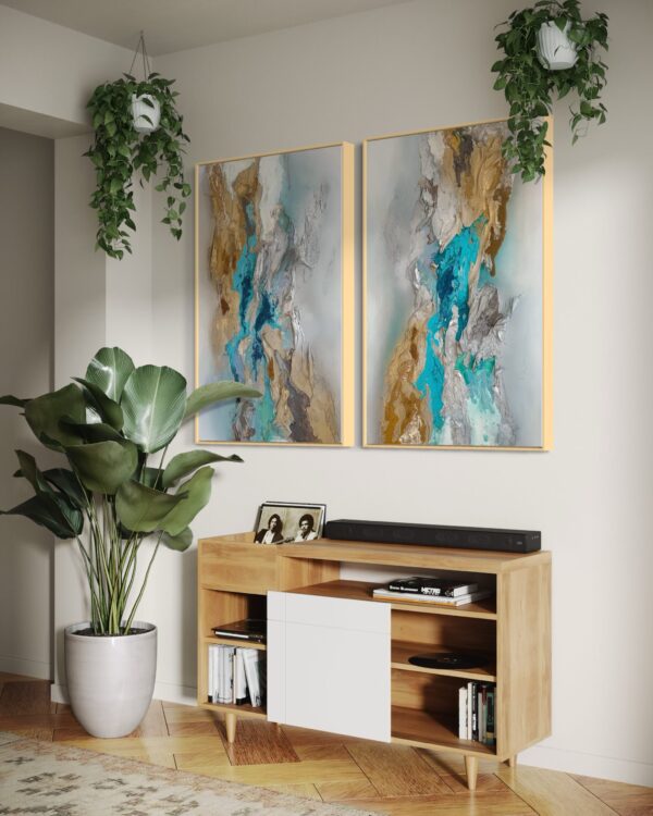 Tidal Poetry diptych - framed - Afbeelding 7