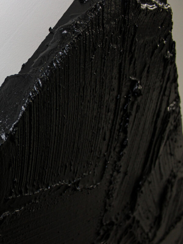 Obsidian Dream - gestural abstract black painting - Image 2