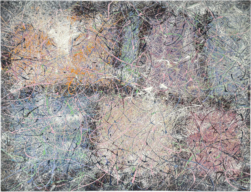 Abstract squares summer dreaming (Stretched), 2024 Nadin Antoniuk
