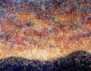 Orange sky clouds (Magnetic sunrise), 2023 Nadin Antoniuk