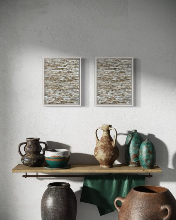Visual Dance - White and Gold - Framed - Image 11