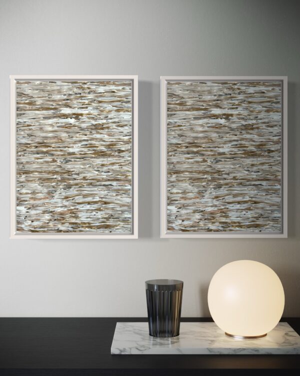 Visual Dance - White and Gold - Framed - Image 5