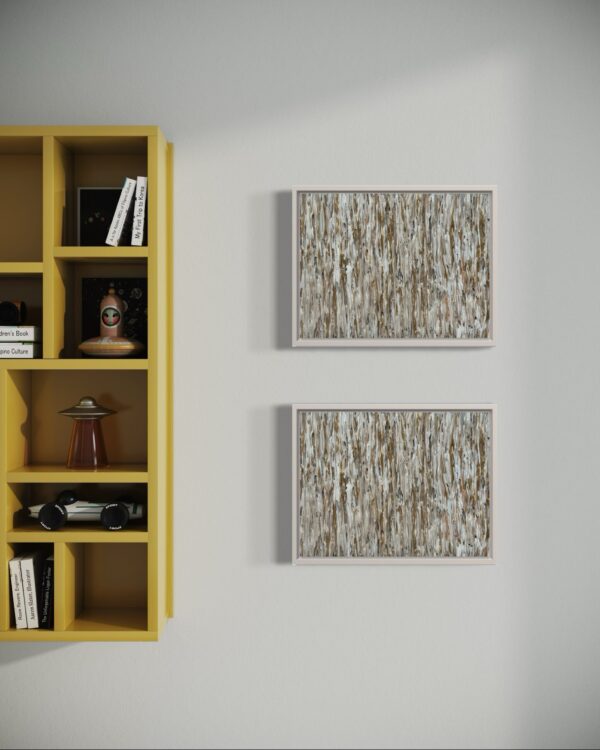 Visual Dance - White and Gold - Framed - Image 10
