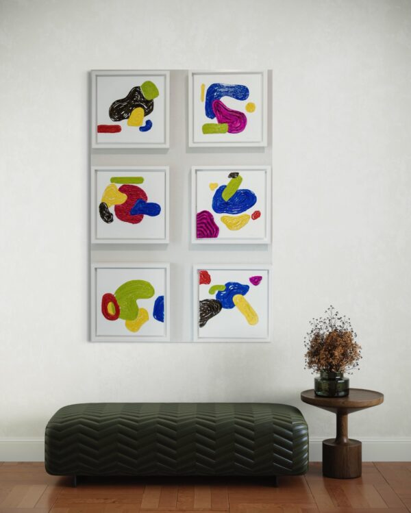 Evolving Language - Composition of 6 paintings - Afbeelding 9