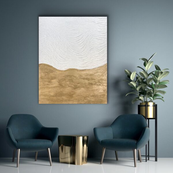 Dreamscape Gold & White - Two tone paintings – Image 9