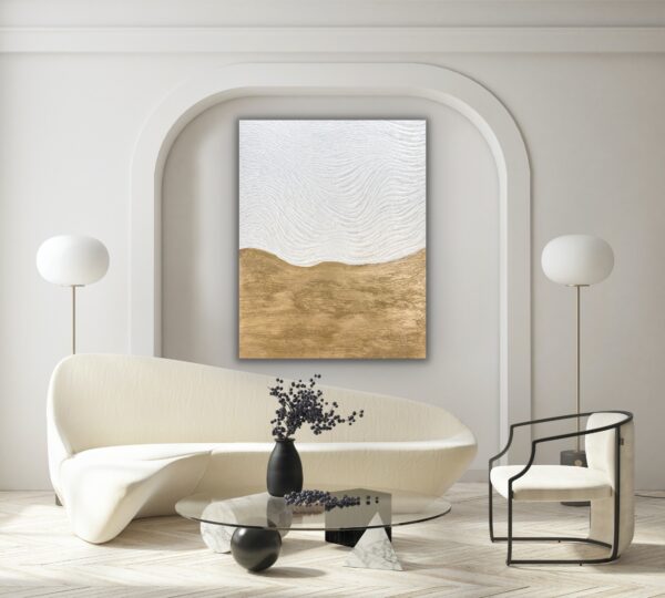Dreamscape Gold & White - Two tone paintings – Image 4