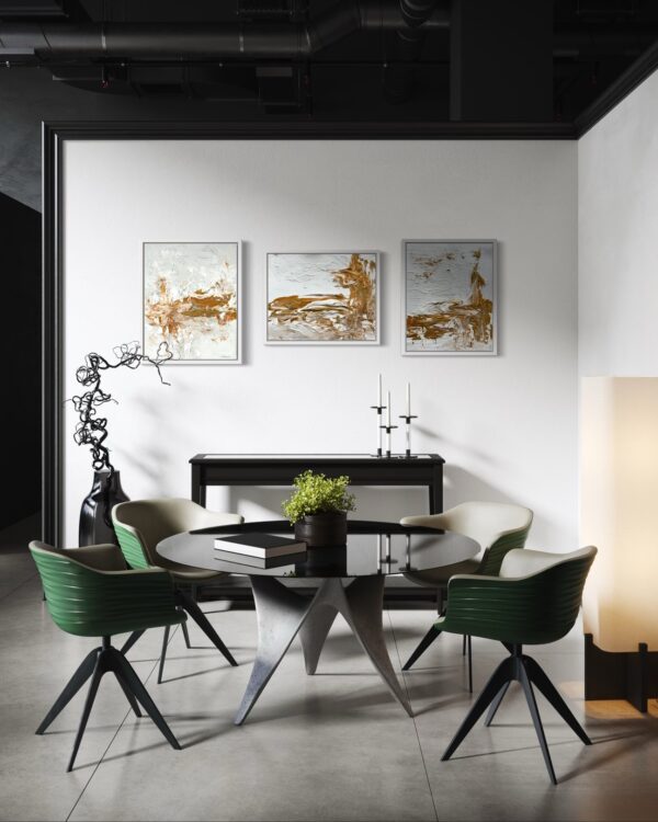 Hidden light- Gold - Composition of 3 paintings - Image 10