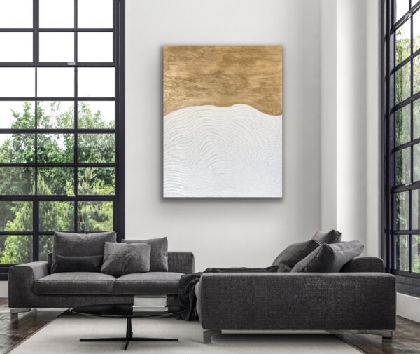 Dreamscape Gold & White - Two tone paintings – Image 10