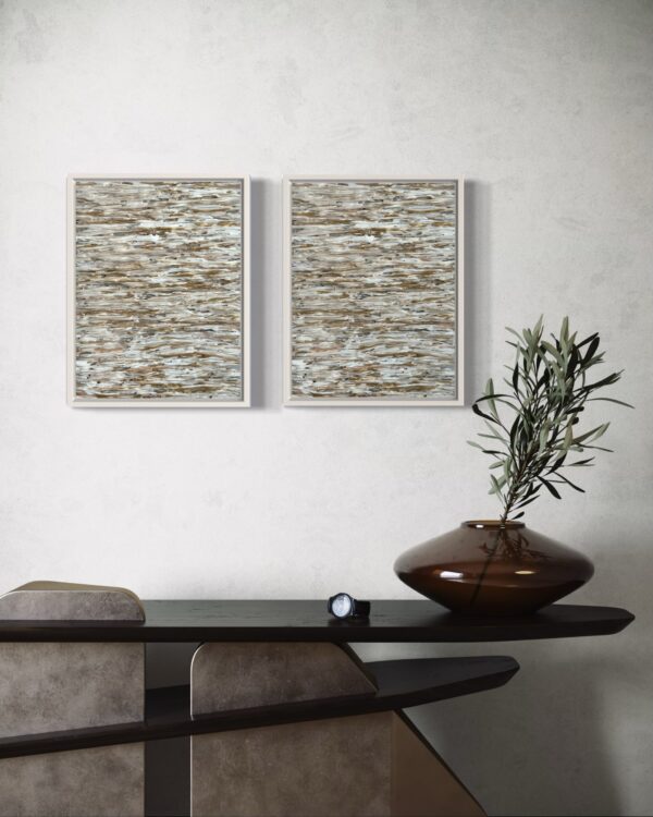 Visual Dance - White and Gold - Framed - Image 3