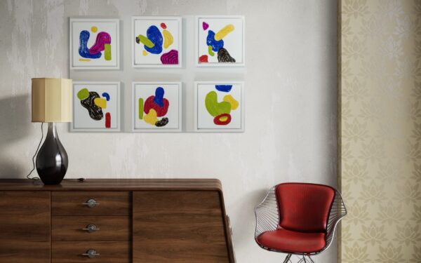 Evolving Language - Composition of 6 paintings - Afbeelding 6