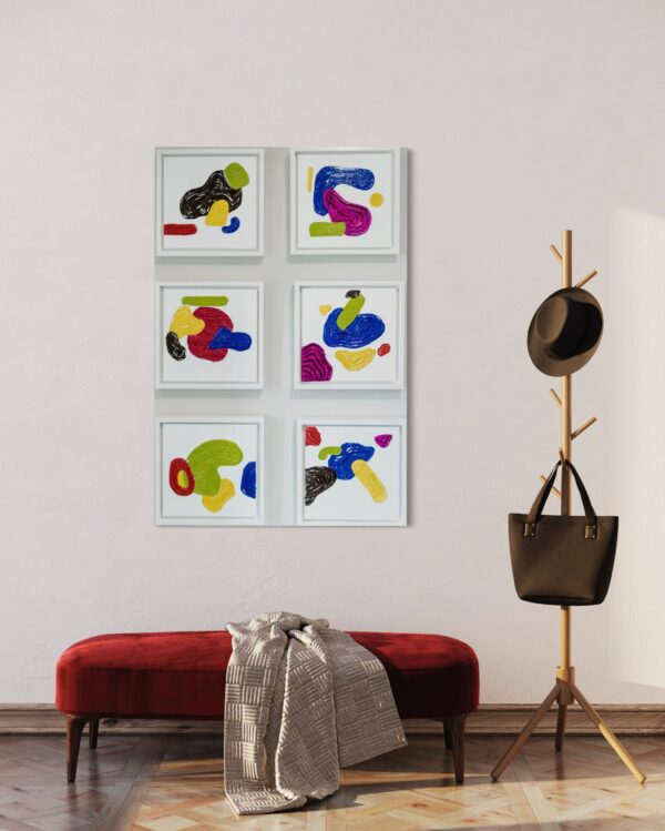 Evolving Language - Composition of 6 paintings - Afbeelding 12