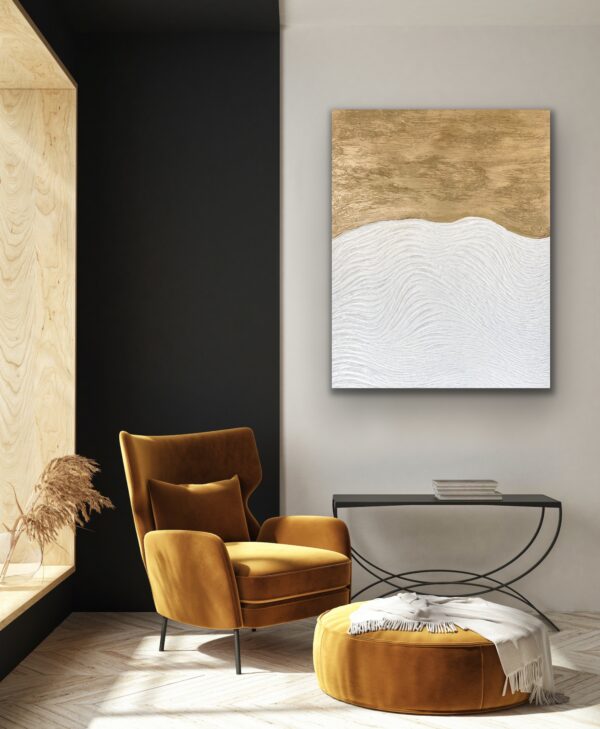 Dreamscape Gold & White - Two tone paintings – Image 2