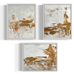 Hidden light- Gold - Composition of 3 paintings, 2023 Daniela Pasqualini