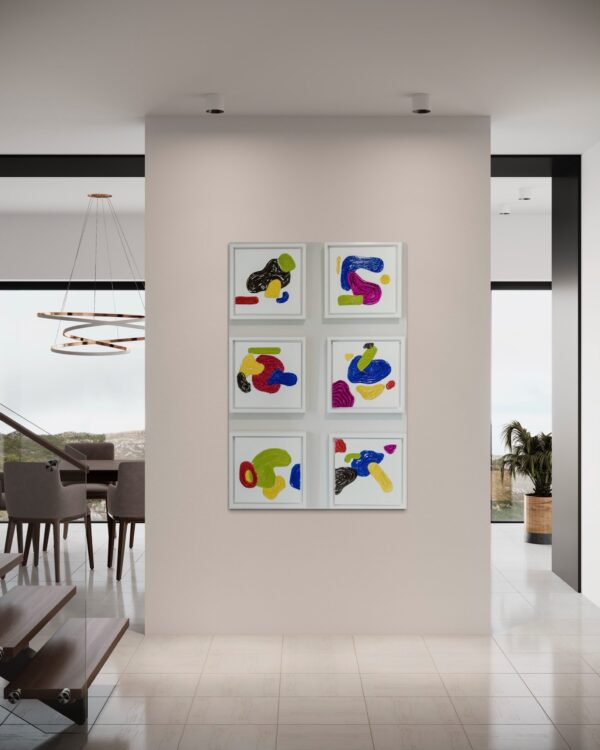 Evolving Language - Composition of 6 paintings - Afbeelding 2