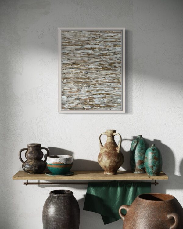 Visual Dance - White and Gold - Framed - Image 9