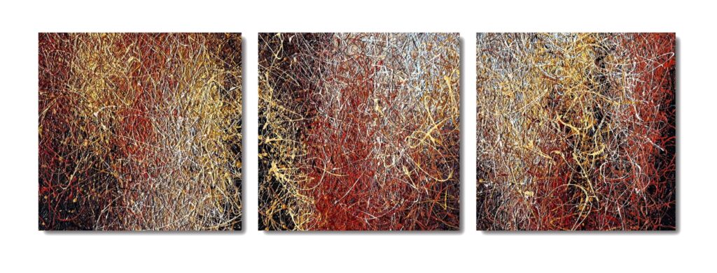Coffee with cream - triptych (ready to hang), 2025 Nadin Antoniuk