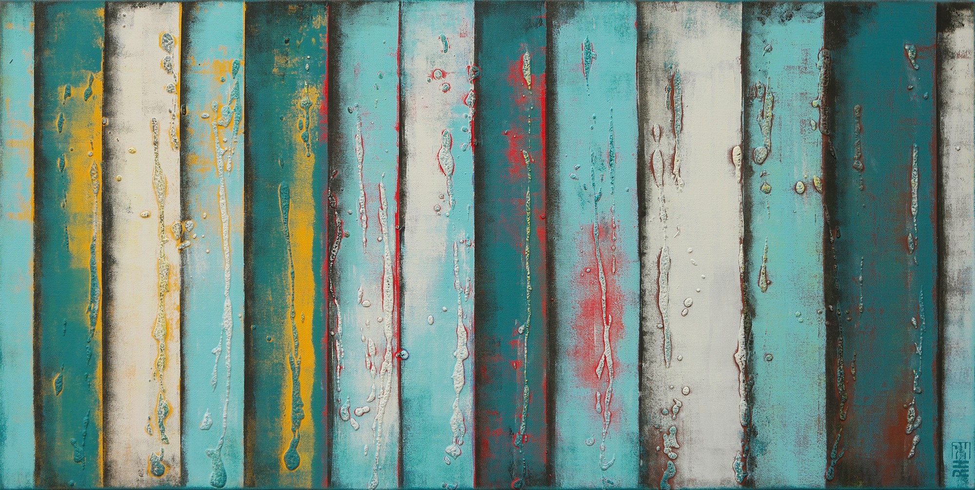 Blue Panels by Ronald Hunter