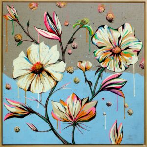 Fantasy Flowers Linnen by Ronald Hunter