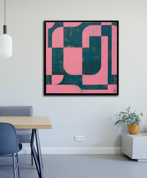 Circle in Circle pink & Blue – Image 2
