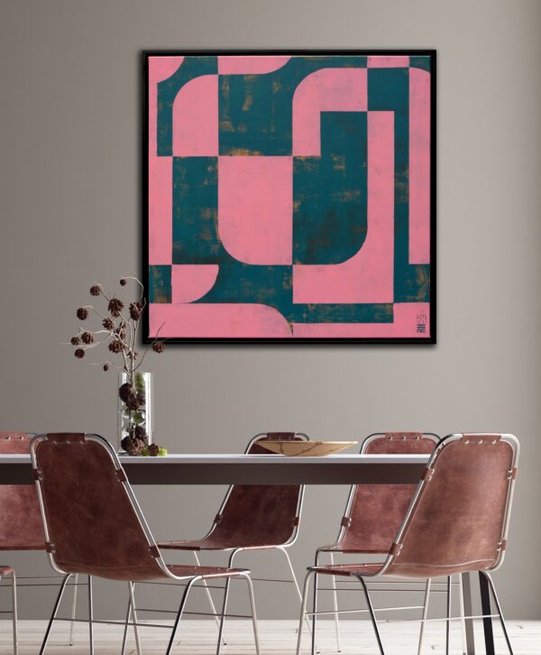 Circle in Circle pink & Blue – Image 5