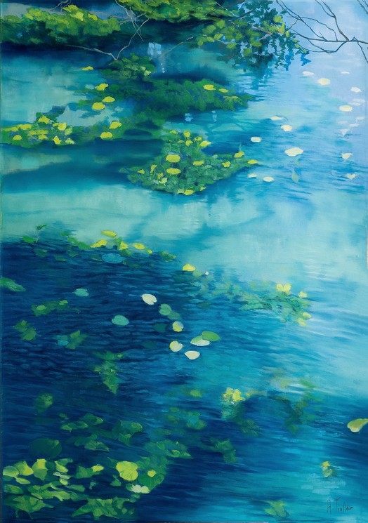 Murmure des nymphéas II by Agnès Tiollier