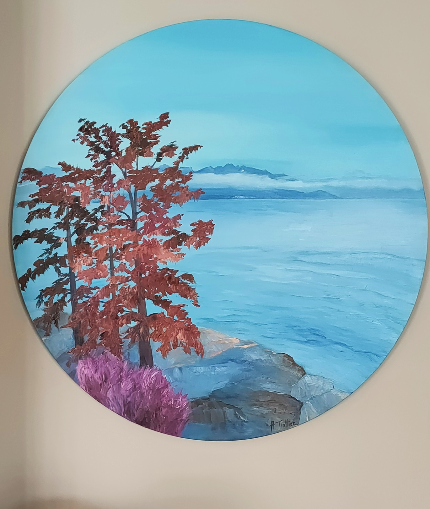 Automne sur le Léman by Agnès Tiollier