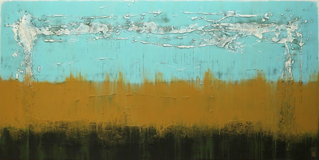 Landscape in Turquoise by Ronald Hunter