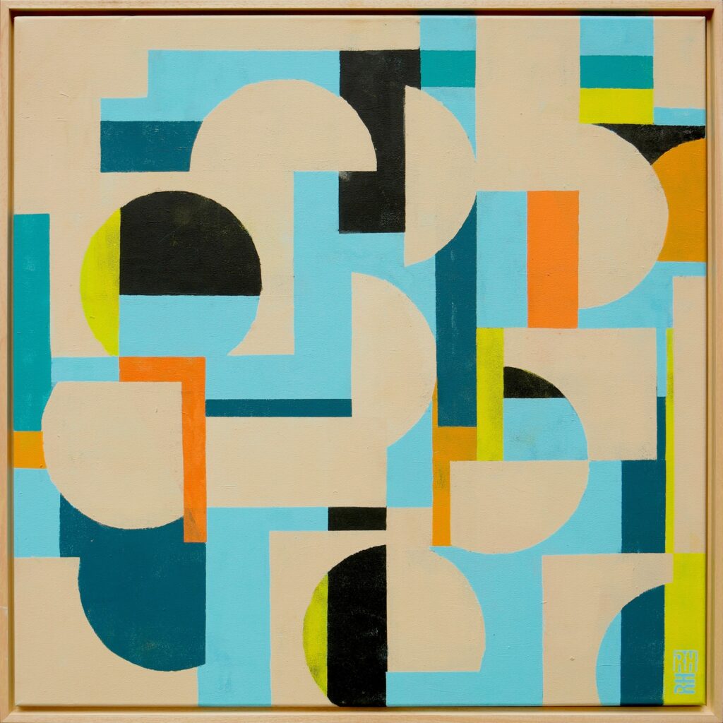 Circle in Circle - The Maze Blue by Ronald Hunter