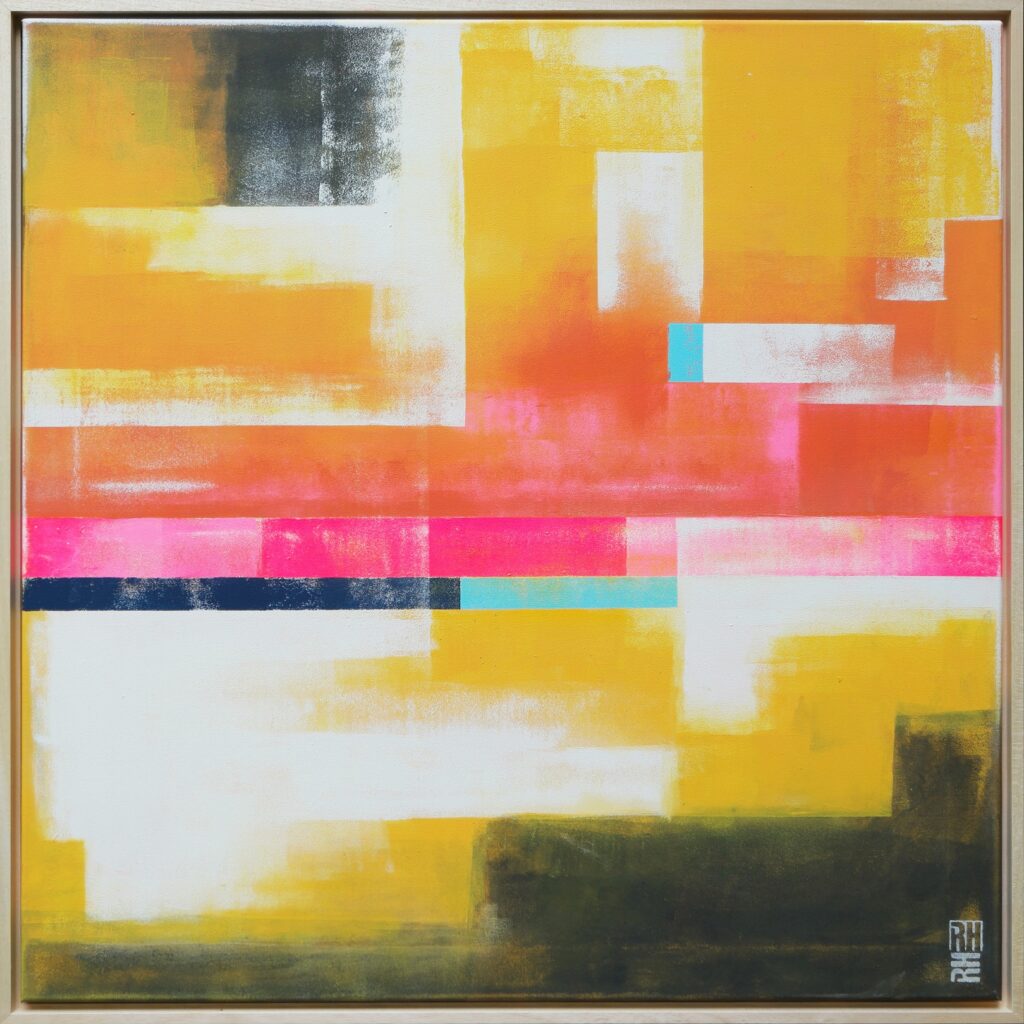 Untitled in Yellow striped by Ronald Hunter