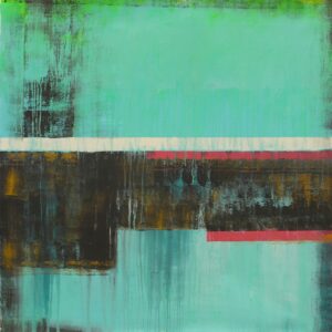 Untitled Black - Turquoise by Ronald Hunter