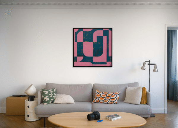 Circle in Circle pink & Blue – Image 6