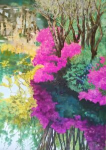 Reflets à Giverny V by Agnès Tiollier