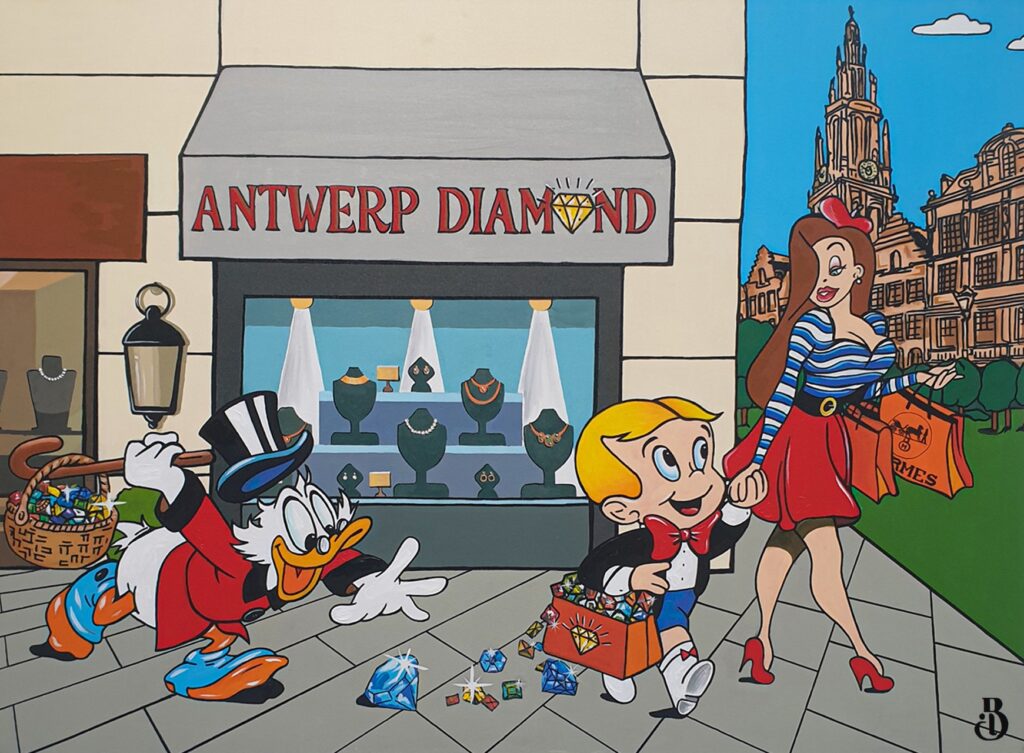 Shopping day - Uncle Scrooge / Picsou & Richie Rich in Antwerp by Belart Collective