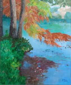 Automne sur le lac by Agnès Tiollier
