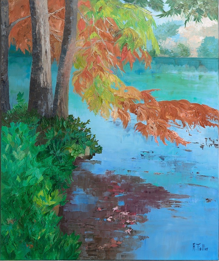 Automne sur le lac by Agnès Tiollier