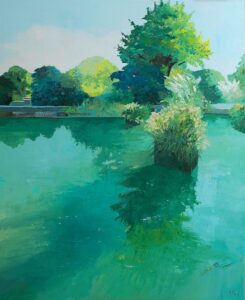 Reflets au parc by Agnès Tiollier