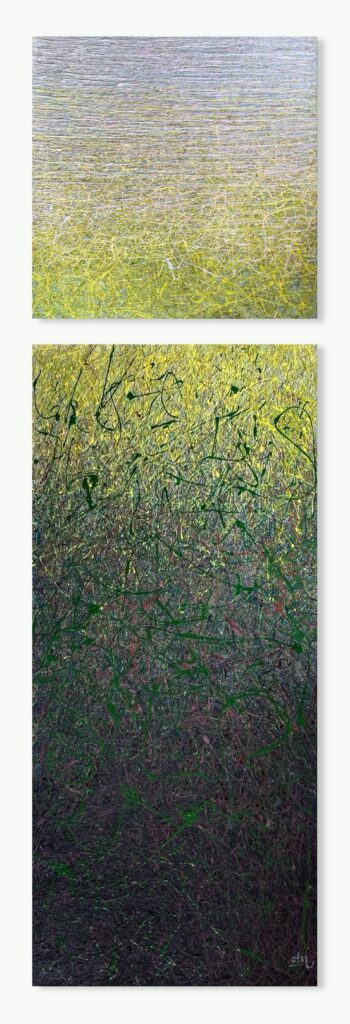 In search of silence- 2 (green) by Nadin Antoniuk