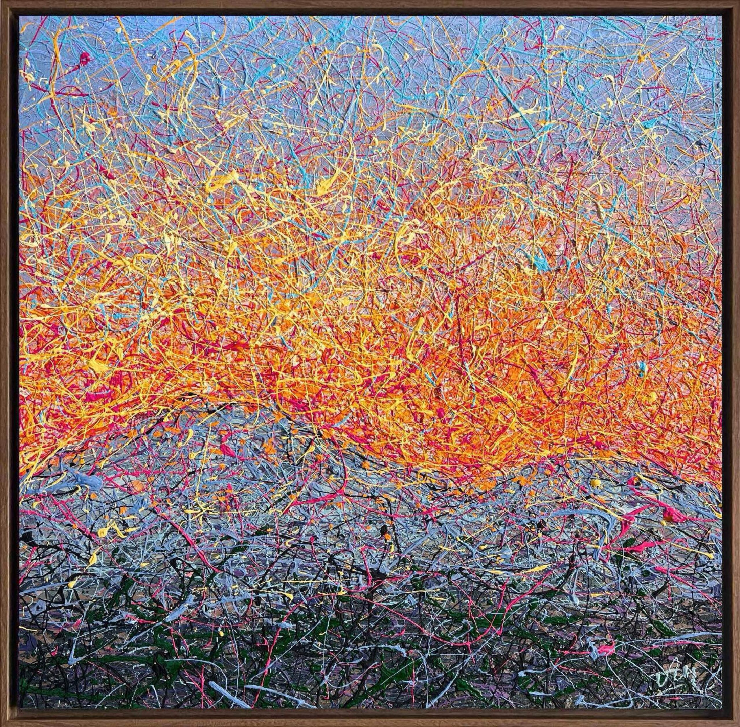 Golden Solace - diptych, framed - Image 2