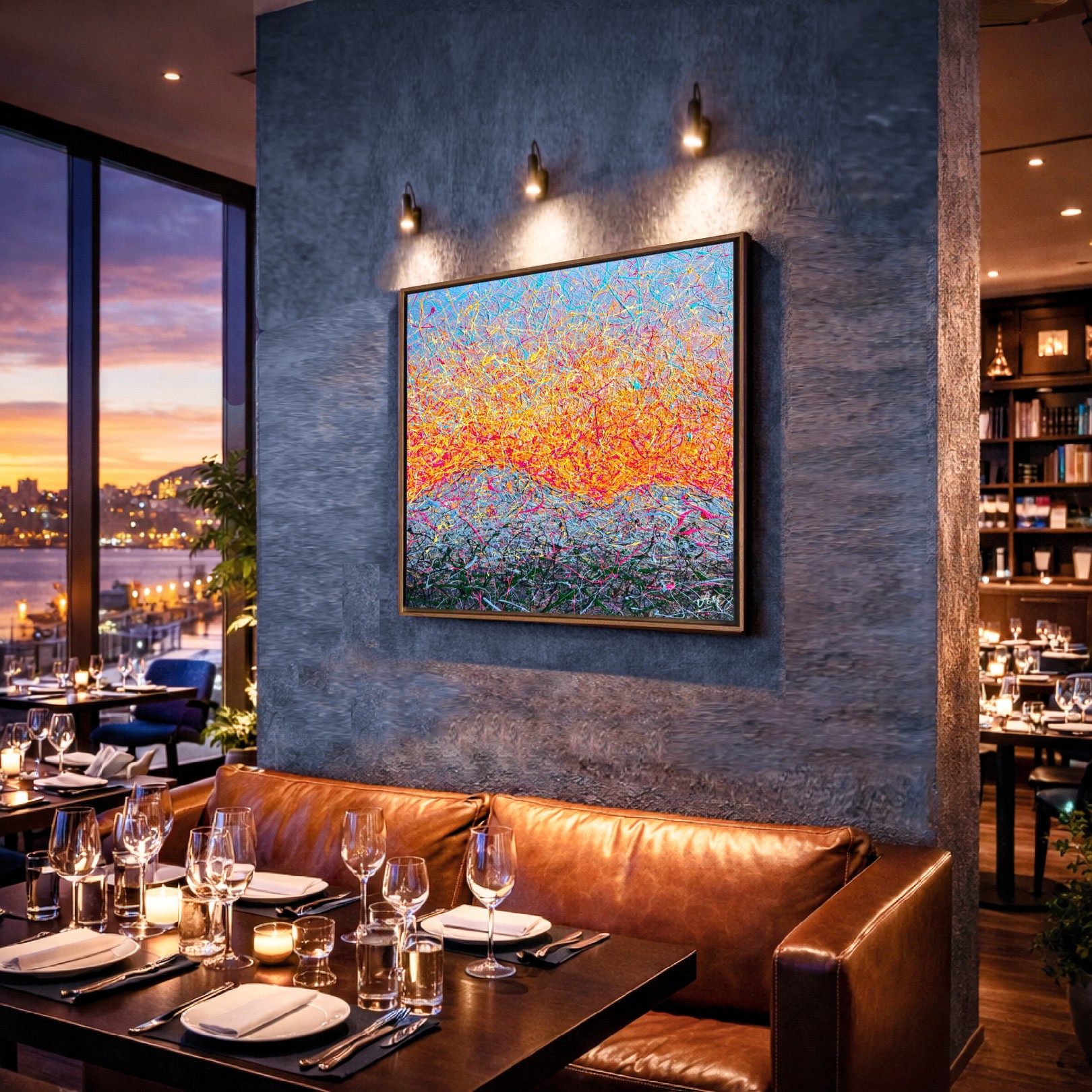 Golden Solace - diptych, framed - Image 6